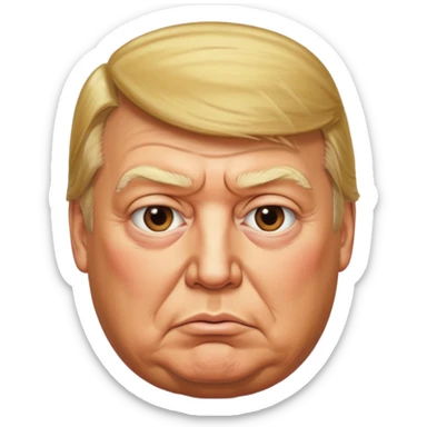 MAKE IT MUCH MORE REALISTIC, ESPECIALLY IN THE DONALD TRUMP FACE AND HAIR, MUCH MORE ELDERLY, AND MUCH MORE OBESE, TO REFLECT HIS REALITY sticker