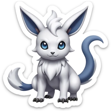 Mewostic-Absol-Minccino-Pokémon-Fakémon-hybrid-creature (full body) sticker