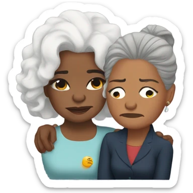 Oprah and Kamala sad crying sticker