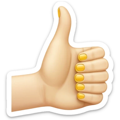 thumbs up emoij extra long thumb sticker