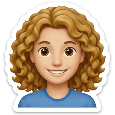 Dalgalı saç li sticker