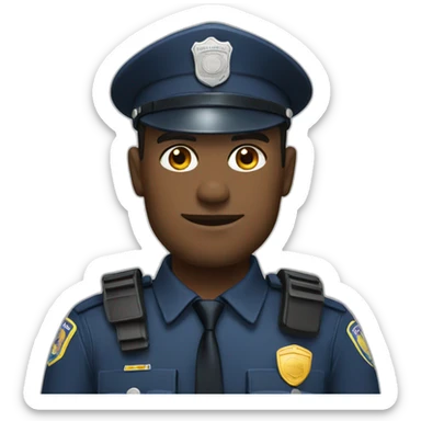 Police man France sticker