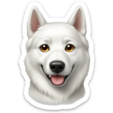 Dog white husky  sticker