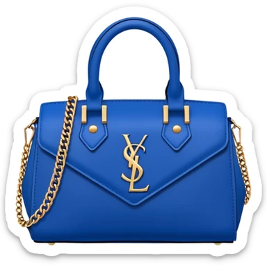 Rose ysl design blue hand bag sticker