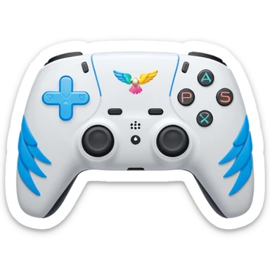manette ps5 avec les ailes d'anges sticker