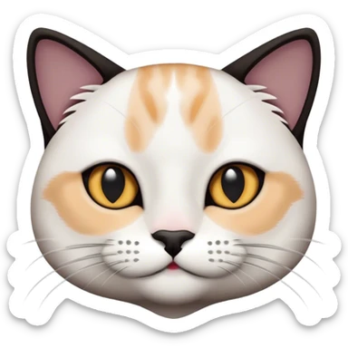 Cat black and white  sticker