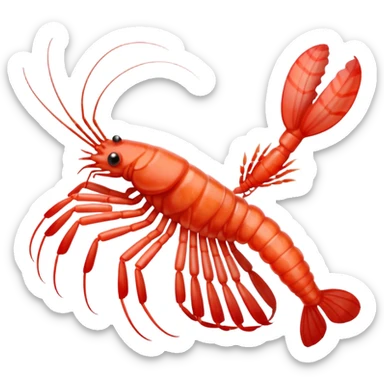 Coral banded shrimp sticker