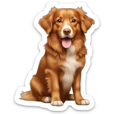 Nova Scotia duck tolling Retriever needs to poop sticker
