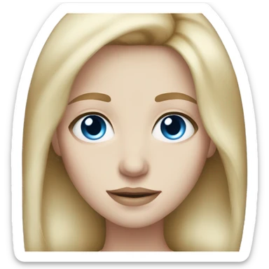 dark blonde pale skin blue eyes sticker