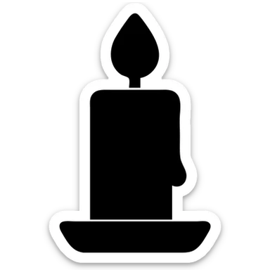 candle burning down sticker
