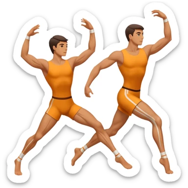 two dancing legs with motion lines sticker