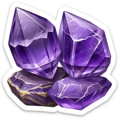 Banded amethyst mineral stones  sticker