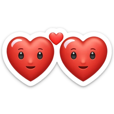 zwei hände in herzform aus denen unterschiedlich große herzen schweben sticker