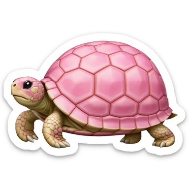 pastel pink tortoise  sticker