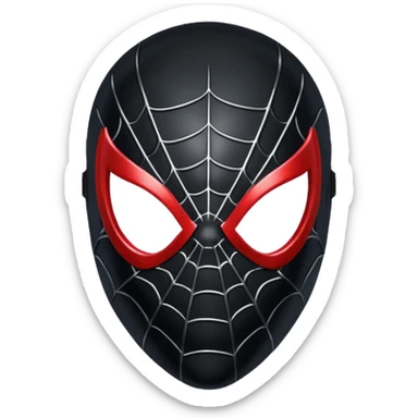 black spiderman mask sticker