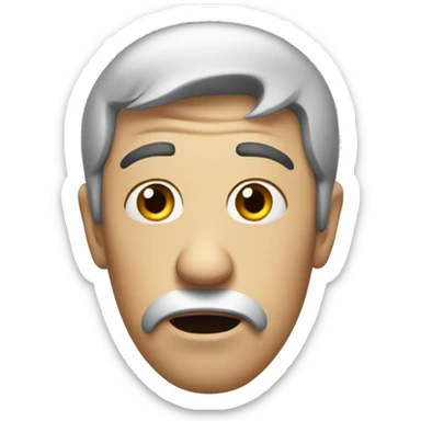 Confused face sticker