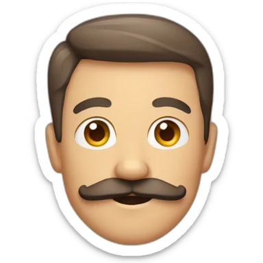 a guy with a square mustache sticker