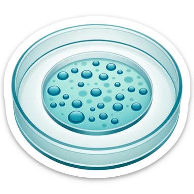 Agar lab plate viewed at an angle sticker