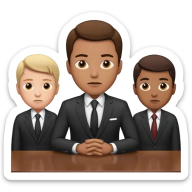 a man in a meeting with other sticker