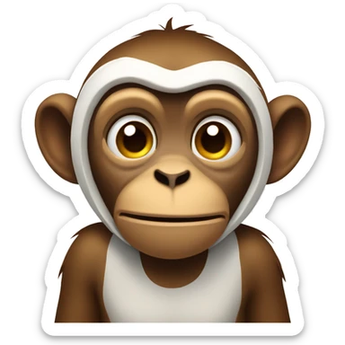 Monkey with bellyache sticker