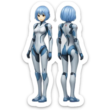rei ayanami，full body，front view sticker
