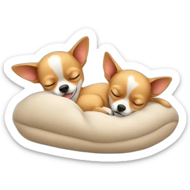 Two chihuahuas sleeping sticker