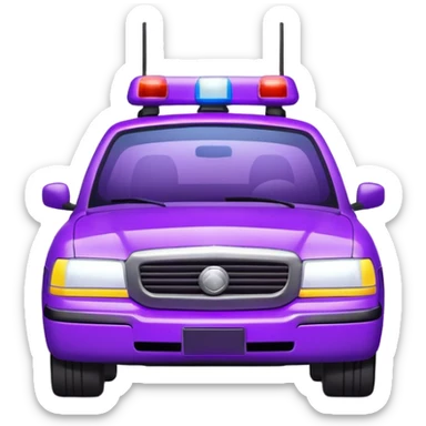 purple police car light sticker