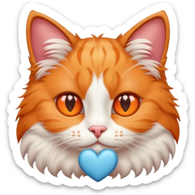 a cat in love with hearts in eyes  sticker
