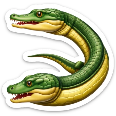 snake-eel-crocodile-fusion-hybrid sticker