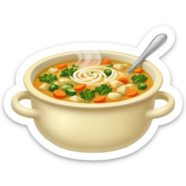 yummy soup in bowl sticker