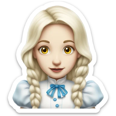 alice in wonderland white ra sticker