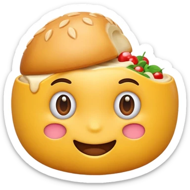 3D emoji symbolizing discovery and curiosity, trying new things, food theme, cute and modern, soft lighting, glossy, isolated, no background
 sticker