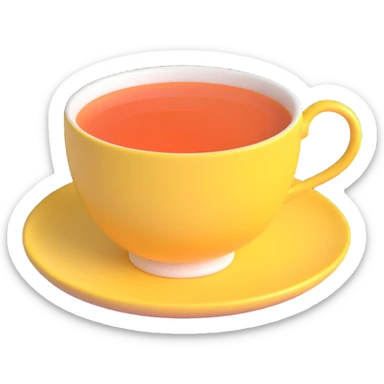 tea cup sticker