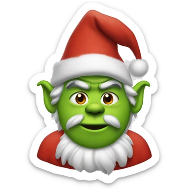 Santa Grinch sticker