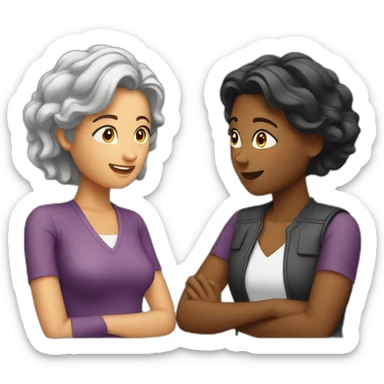 Discussion de deux femmes sticker
