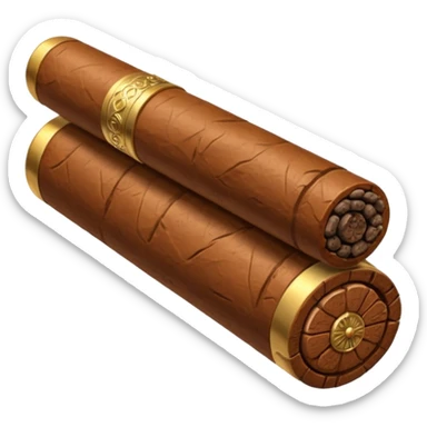 cigar with bloc in ios style horizontaly sticker