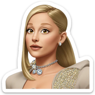 blonde girl with jewelry sticker