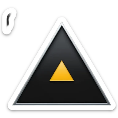Minimalist, high-contrast emoji logo representing the Dark Triad personality traits. A clean black triangle as the main shape, inside three original symbolic icons:psychopaty, narcissim and machiavellianism .Smooth vector style,dark aesthetic, 4K. sticker