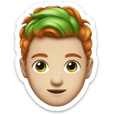 Scarlet hair green eyes  sticker