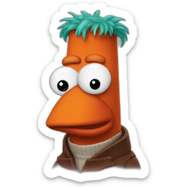 beaker muppets sticker