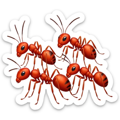 cute red ants sticker