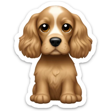 Light brown Cocker Spaniel driving a Black Mazda 2 car sticker