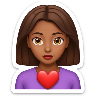 cara con ojos corazon sticker