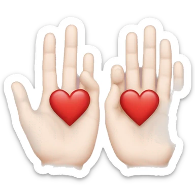 Hand heart, the other hand no like sticker