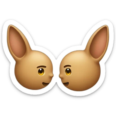 two ears listening to words in a conversation sticker