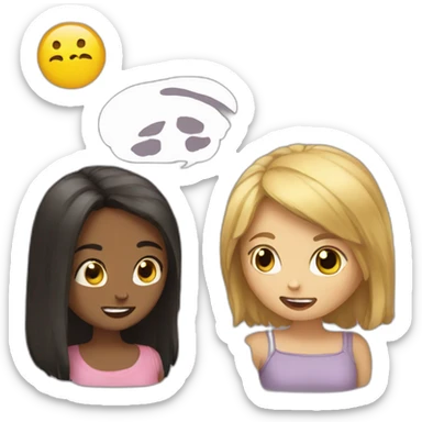 Girl and cat arguing meme sticker