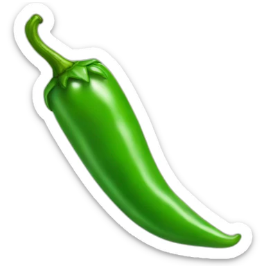 green cartoon chilli  sticker