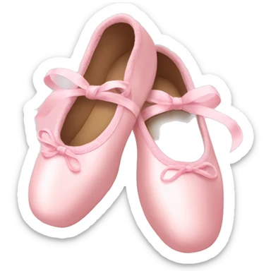 pastel pink ballet shoes sticker