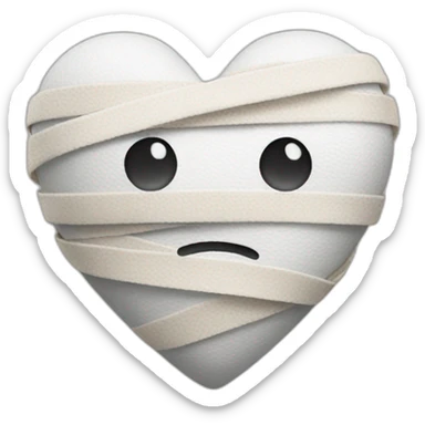 Heart with bandages sticker