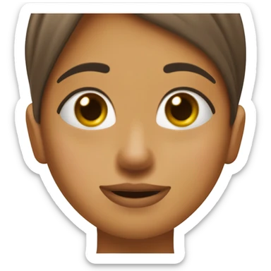 Chica de tono de piel medio, con ojos cafés y pelo liso con una toalla en la cabeza, y una toalla en el cuerpo, saliendo de una ducha con una cara de reajación sticker